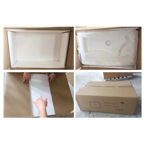 24 в кухонной раковине сельского дома Одно-шара Undermount с фарфором высокорослой рисбермы белым