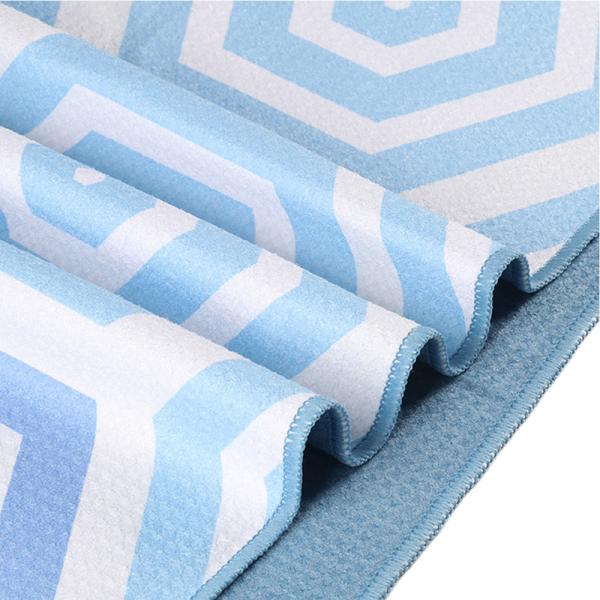 Serviette de plage imprimée en microfibre à séchage rapide, matériau gaufré sans sable pour la natation en plein air, les voyages, la gym, utilisation estivale, tissé imprimé pour le bain