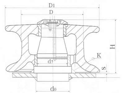 NS 2585 Open Type Casting Steel Roller Button Ship Mooring Roller Fairlead Ship Mooring Equipment