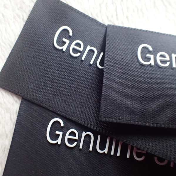 Washable печатая черные ярлыки бирок одежды ленты 3cm