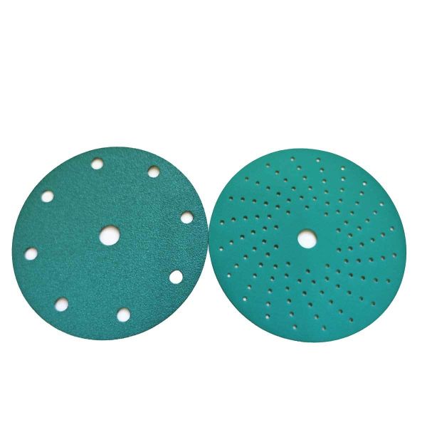 Green Sandpaper Hook and Loop Backing Sandpaper Vortex Hole Sanding Disc Sanding Discs Pad