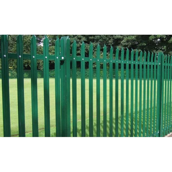 Powder Coated 2100mm Steel Palisade Fencing For Commercial Properties