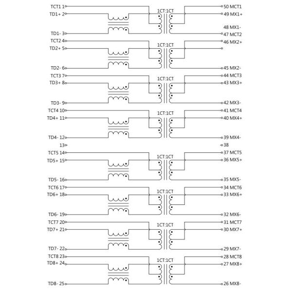 Основание L26H002-S 1000 – Pin трансформатора 4KVDC 50 Lan двойной гавани t магнитный