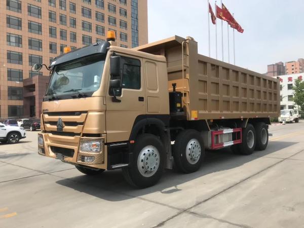 Caminhão da caixa da descarga da forma de SINOTRUK HOWO 8X4 U em Gana Tanzânia Zâmbia Zimbabwe