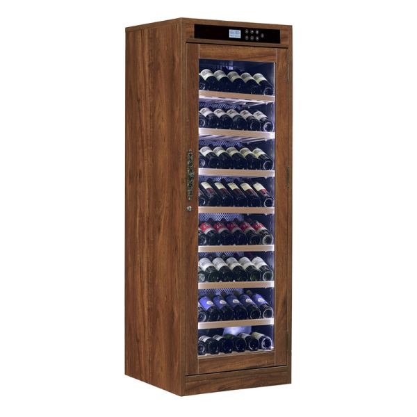Wooden Wine Cooler Cabinet with Digital Touch Control Thermoelectric Cooling and Adjustable Shelves