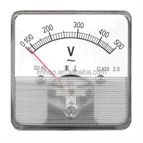 Analog Panel Meters Ammeter Voltmeter AC 60x60 0-500V
