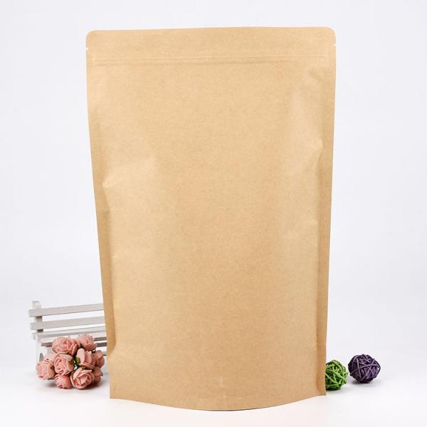 food grade kraft paper bag Kraft standing zipper bag zipper kraft bag