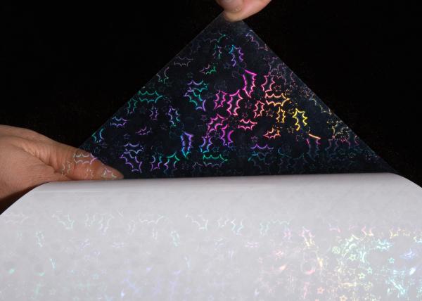 A4 Size Self Adhesive Holographic Stickers Cold Lamination Film Smooth and Glossy Easy to Use for DIY and Photos