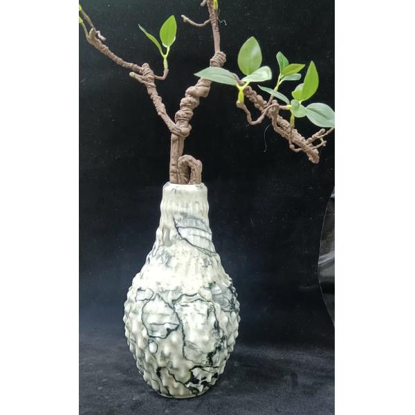 Luxury White Marble Flower Vase Handcrafted With Polished Surface