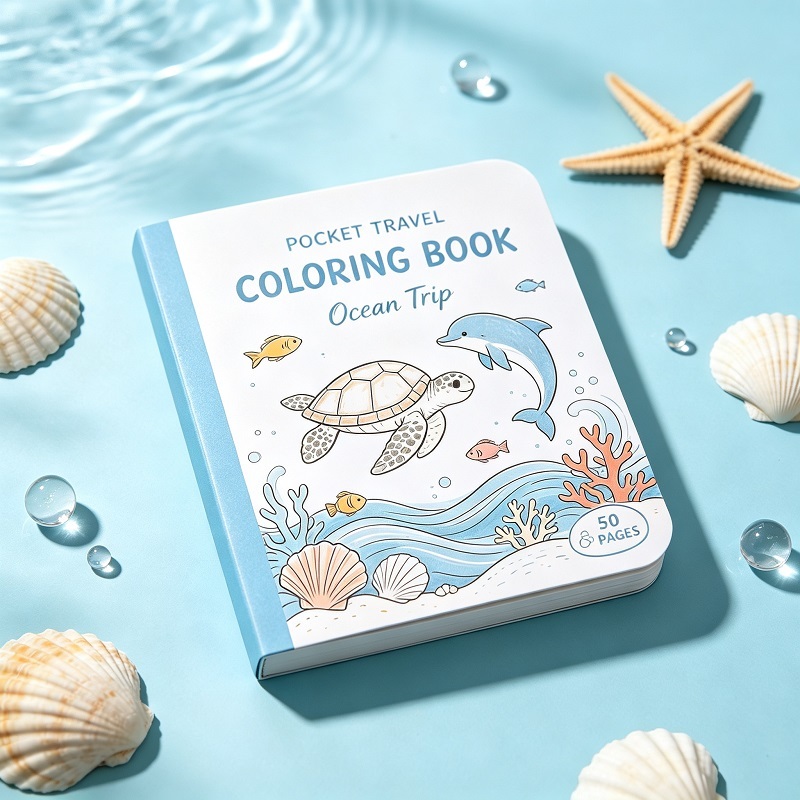 Pocket Size Travel Coloring Book With Rounded Safety Corners