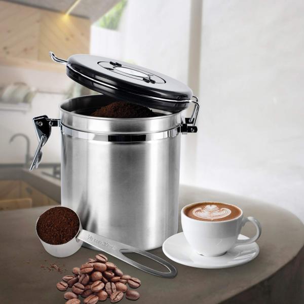 Eco - Friendly Coffee Maker Accessories Airtight Coffee Container 16oz