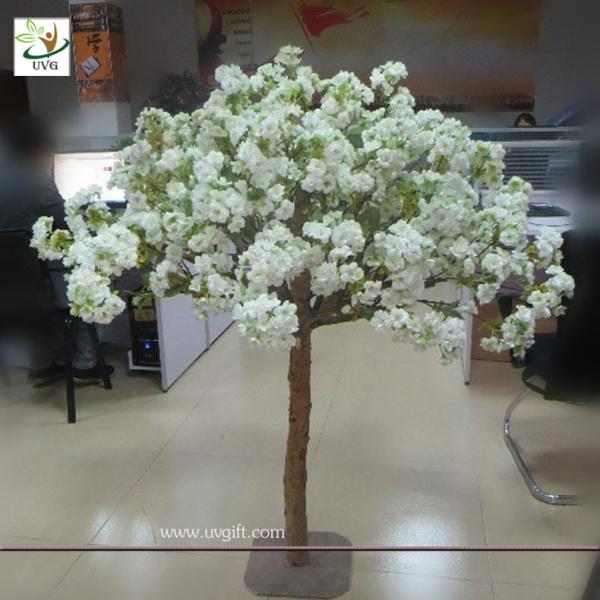 UVG CHR038 table use decorative small white artificial blossom cherry trees for sale