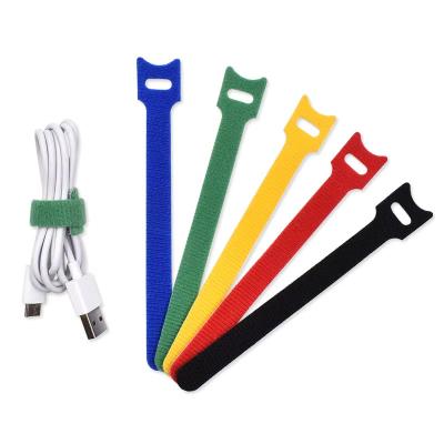 Customized Hook And Loop Cable Ties Self Locking Reusable Velcro Cable Ties Adjustable