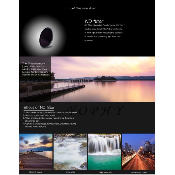 82 mm ND Camera Lens Filter ND8 Filter With Multilayer Nano Coating AGC Glass