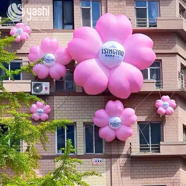 Customizable 3D Inflatable Balloon Flowers for Outdoor Wedding Decoration