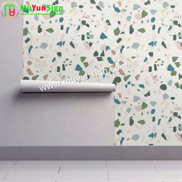 Empaistic Non Woven Wallpaper Woven Texture Surface Self Adhesive Printable