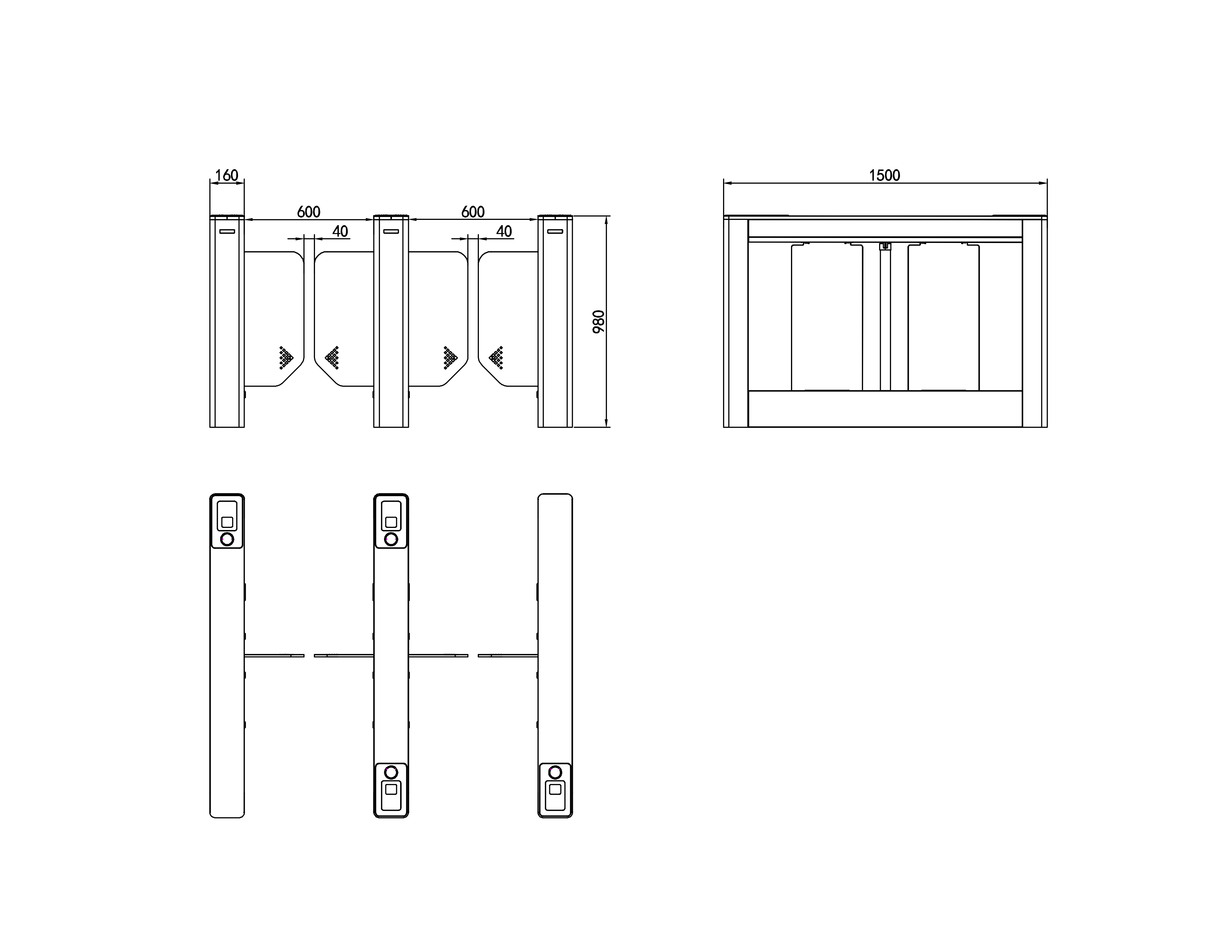 Turboo High Response Rate Sensors Anti Lagging or Jerking Swing Gate H3221