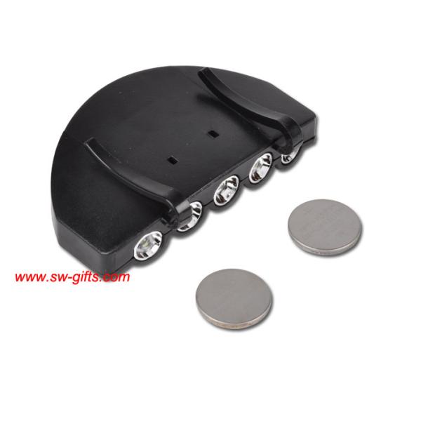 Flashlight 5-LED Light Visor Cap Hat Clip-on Working Climbing Headlamp Lamp Flash Light