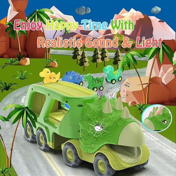 18M Kids Toddler Friction Power Dino Car Toy Perfeito Natal Presente Surpresa de Aniversário