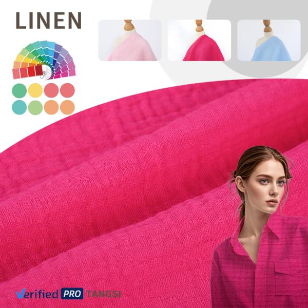 High Quality Breathable Anti-bacterial Double Gauze Crinkle Muslin Crushed Italian Crepe Fabric Supplier for Clothing