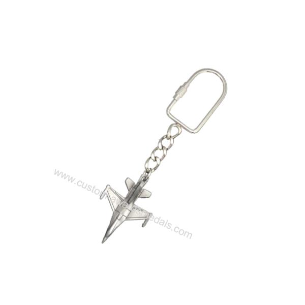 Zinc Alloy Die Casting Full 3D Promotional Keychain, F-15 Key Chain with Customized Logo