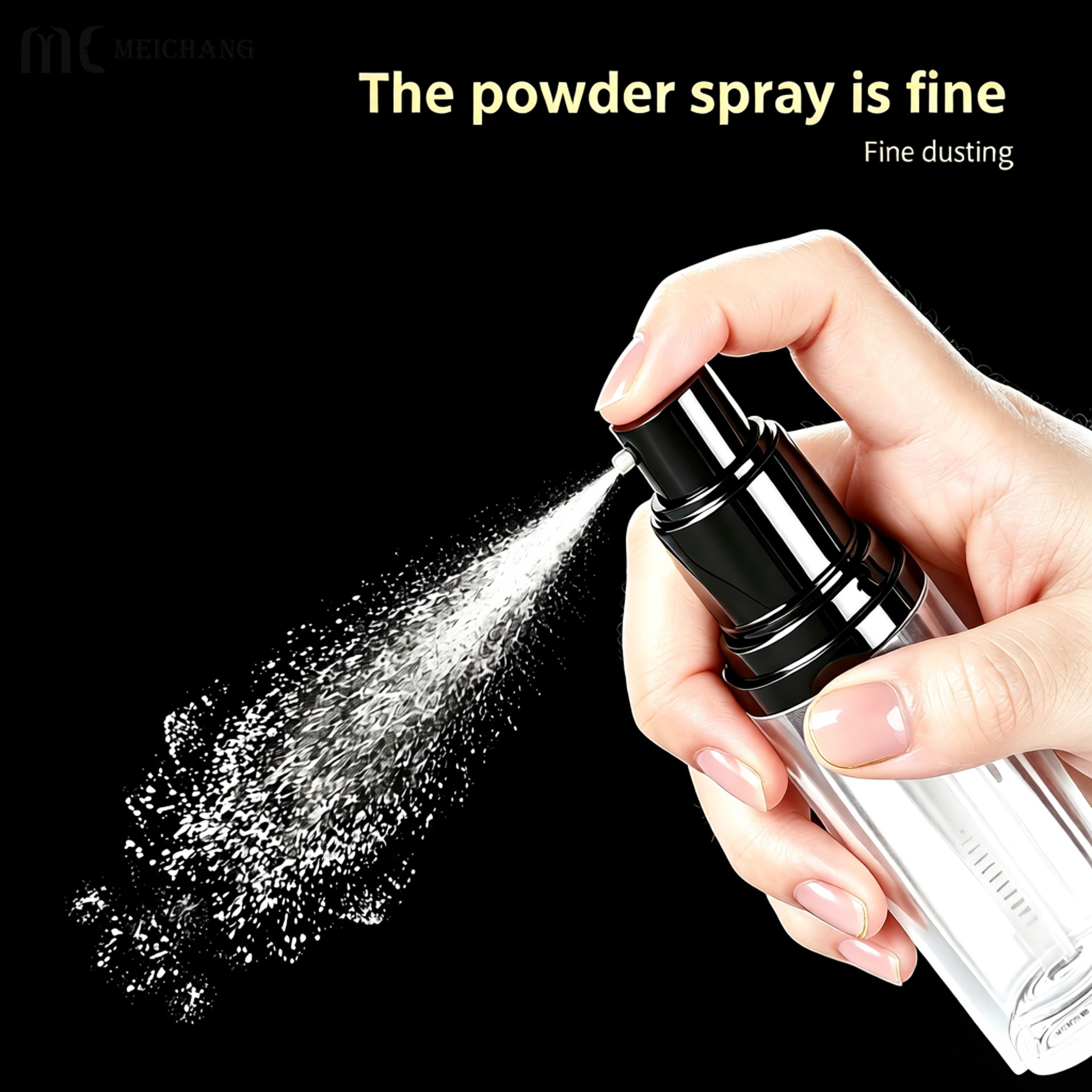 10ml/15ml/20ml Acrylic Dry Powder Spray Bottle with Screw Cap for Cosmetic Packaging (MC-1508)
