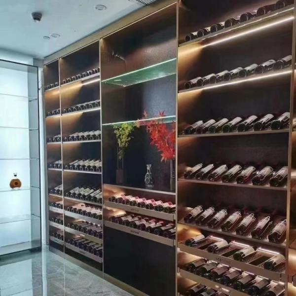 Stainless Steel Classic Wine Cabinet Large Red Wine Storage Cabinet