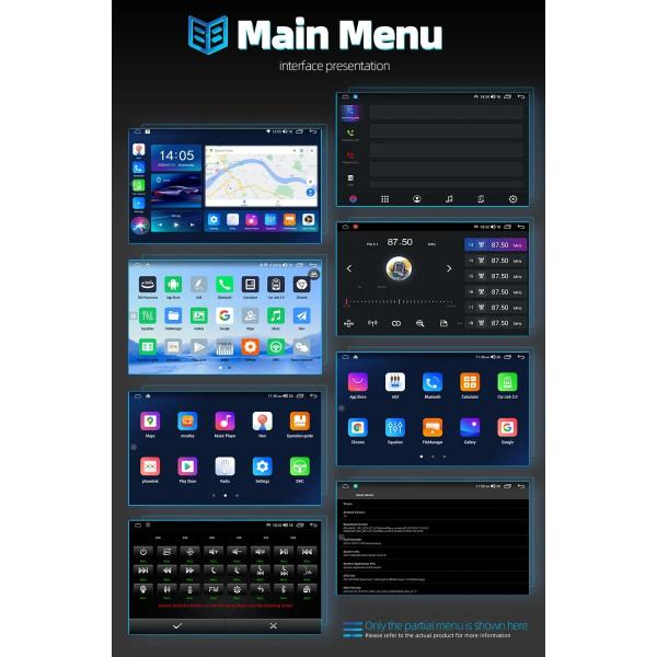 Главное устройство универсального автомобильного радио с операционной системой Android 11.0 и встроенным Android Auto