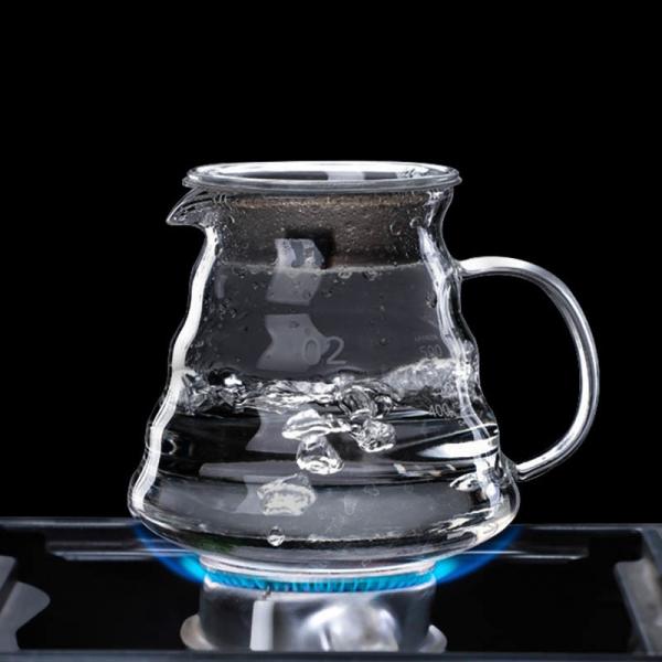 B2B 300ml Glass Pour Over Coffee Maker with Stainless Steel Filter&Wood Sleeve–Camping Brewing Pot