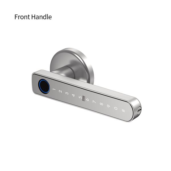 Tuya Smart Lock Fingerprint Password Card Key for Unlock-Durable Aluminum Alloy Auto Lock Door Handle Smart Home Security