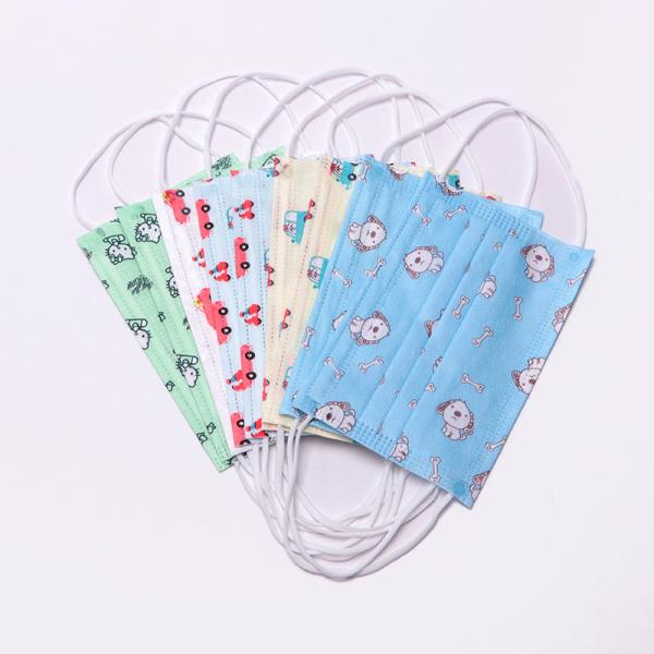 3 Layer Children'S Medical Face Masks Water Absorbent Micro Fibered Material