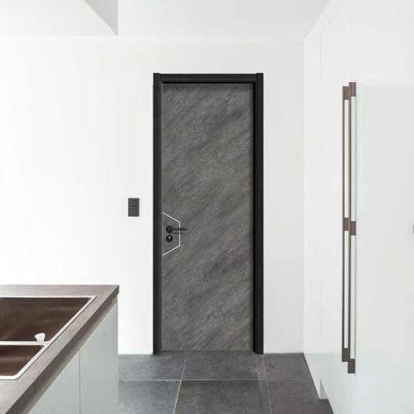 Customized Plywood MDF Wooden Interior Flush Door With Veneer Finish
