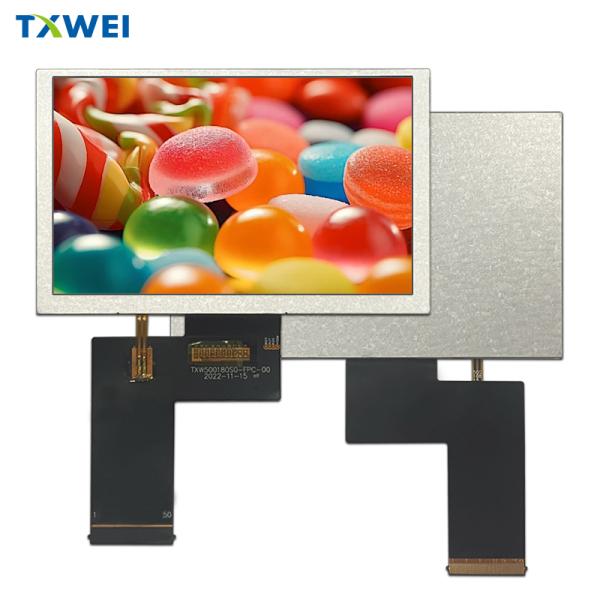 高亮度5.0インチ800*480IPS 機械的な輪郭サイズ120.7*75.8*2の屋外液晶ディスプレイモジュール8