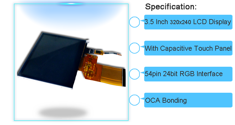 Capacitive 320x240 3.5 Inch LCD Display TFT IPS LCD Touch Screen Module