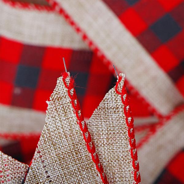 Полиэстер / ют Рождественские украшения лука Красный Черный Платонные луки Штиль ленточный лук