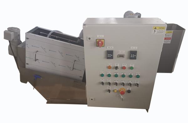 SS304 6kg/H Screw Press Dewatering Machine Steel Sludge Wastewater Treatment Device