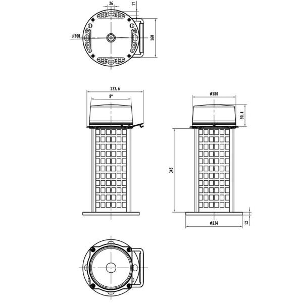 15nm 256 Солнечный морской навигационный свет для буев лодок