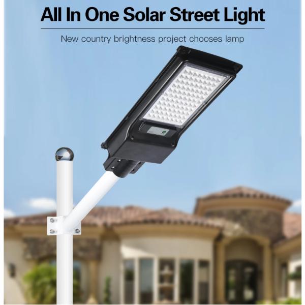 Waterproof ip65 outdoor garden park lighting SMD iron 80w 120w integrated all in one led solar street lights