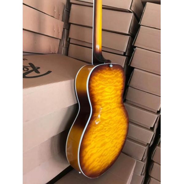 Custom Dobro Guitar with Sunburst Top Super Water Ripple Back Resonator Steel Guitar