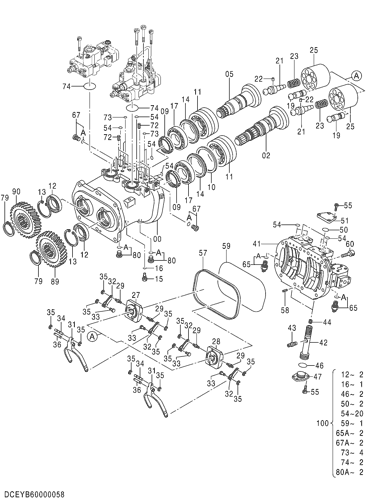 HPV118 Excavator Hydraulic Pump YB60000068 YB60000069 For  ZX200-5G ZX210-5G