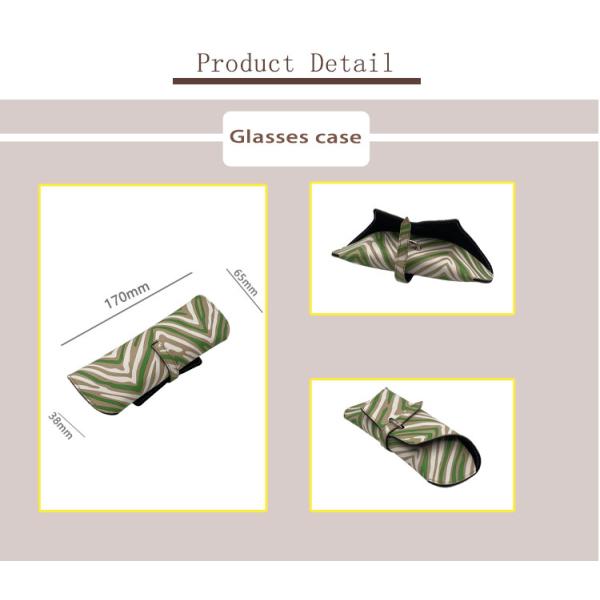 Embossing Logo Durable Belt Closure Folding Eyeglasses Case