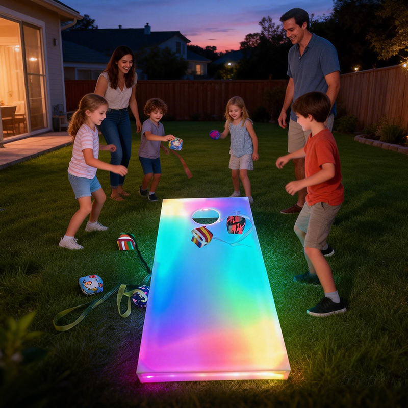 Outdoor Toys Custom Outdoor Cornhole Throwing Game Sandbag Board Adult Cornhole Bean Bag Garden Plastic Sports Game Toy