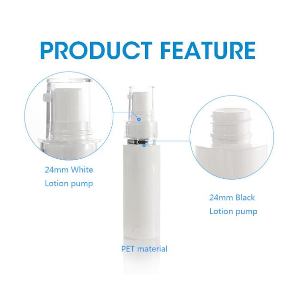 80ml Flat Shoulder Cosmetic White Lotion Pump Bottle