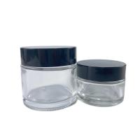 O creme de vidro cosmético do olho dos frascos engarrafa transparente material dos PP do círculo 30ml