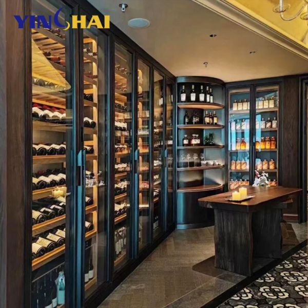 Absorption Refrigerator Glass Wine Display Cabinet Modern Whiskey For Hotel Home