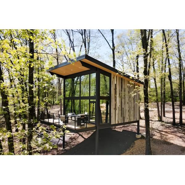 Various Terrains Prefabricated Studio With Exterior Balcony Customized Exterior