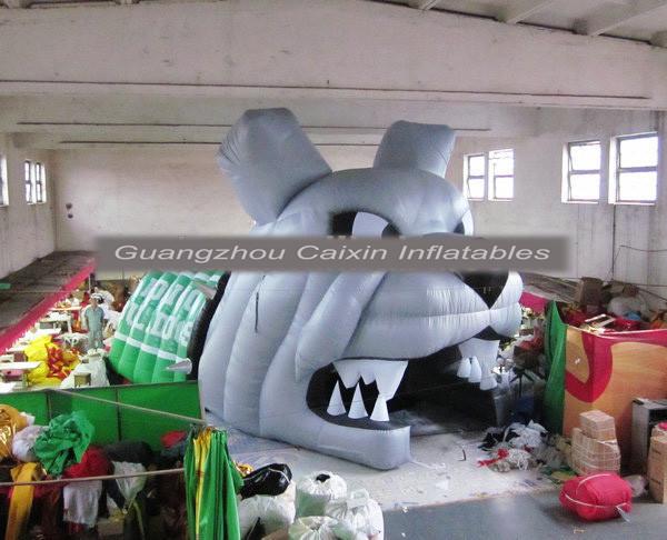 inflatable mascot bulldog helmet tunnel for sale