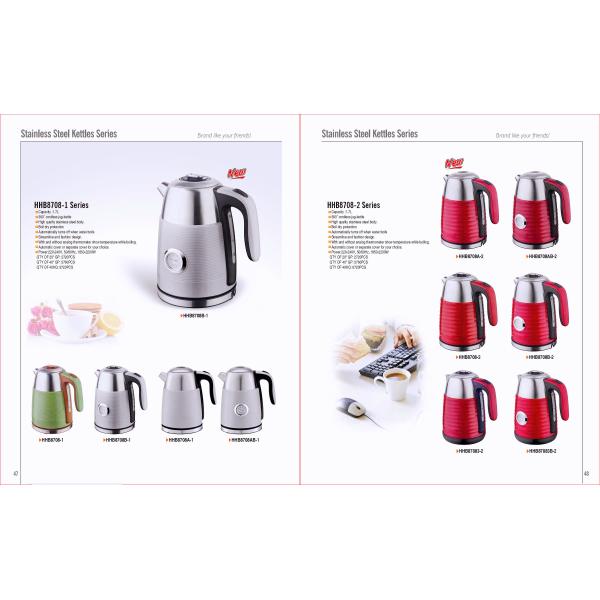 Stainless Steel Electric Kettle for Hotel Portable Water Kettle 1.6-2.0L Capacity