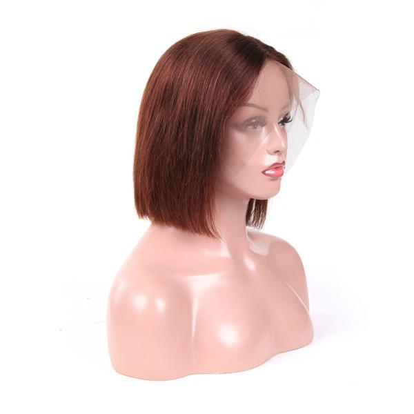 Сырцовый короткий изготовленный на заказ полный стиль Боб человеческих волос париков шнурка отсутствие синтетических волос