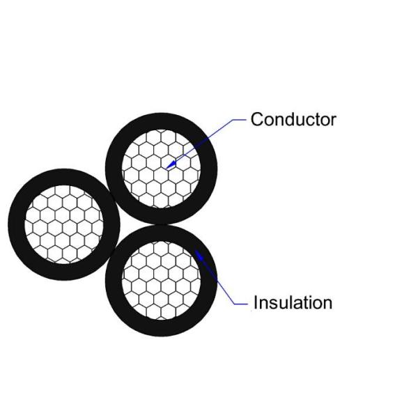 LDPE HDPE XLPE Electrical Cable Aluminum Triplex Cable Secondary UD Conductor